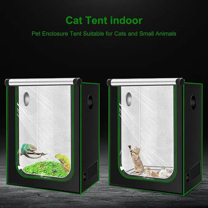 MELONFARM 32"x23"x63" Grow Tent, Double Transparent Viewing Door Indoor Grow Tent, Growing Tent with High Reflective Mylar & Floor Tray, Plant Tent for Indoor Hydroponics Growing by GreenHaven Gardens