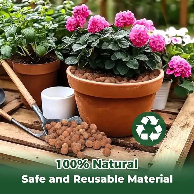 T4U Leca Clay Pebbles for Plants, 4 LBS 10-20 mm Clay Balls for Indoor Plants, Natural Clay Pebbles for Orchid Potting Mix, Hydroponic, Leca Pots, Plant Drainage, Garden Soil by GreenHaven Gardens