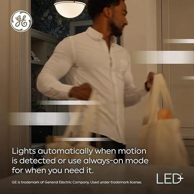 GE LED+ Motion Sensor Fixture, 20W, Flush Mount Ceiling Light with Motion Sensor, Security Light, Soft White by GreenHaven Gardens