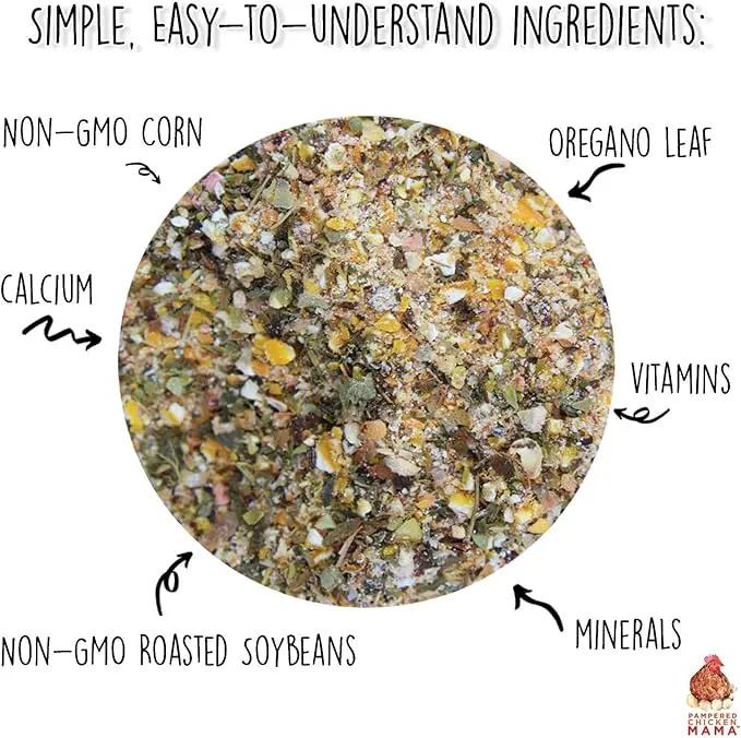 Pampered Chicken Mama Molting Supplement for Chickens: Fluffiest Feathers Ever Backyard Chicken Feed and Supplies for Hens (2 pounds) by GreenHaven Gardens