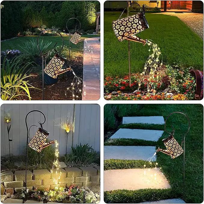 Solar Watering Can Lights Garden Decor, Retro Metal Hanging Solar Lantern with String Lights Outdoor Waterproof,, Outdoor Decorations for Porch Lawn Driveway Backyard Pathway（2 Pack） by GreenHaven Gardens
