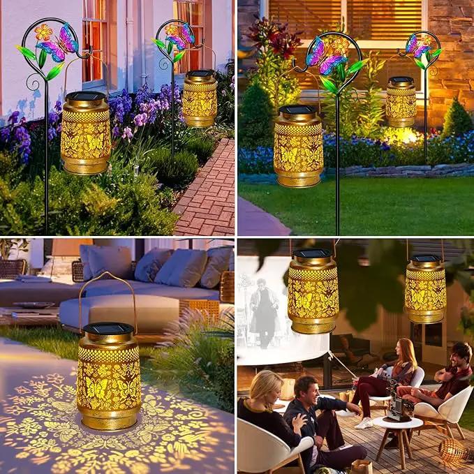 TEDOF Solar Lanterns Outdoor Waterproof,Butterfly Solar Lights Garden Decor Gifts for Mom Women Grandma Decoration Outside for Yard, Patio,Backyard,Porch by GreenHaven Gardens