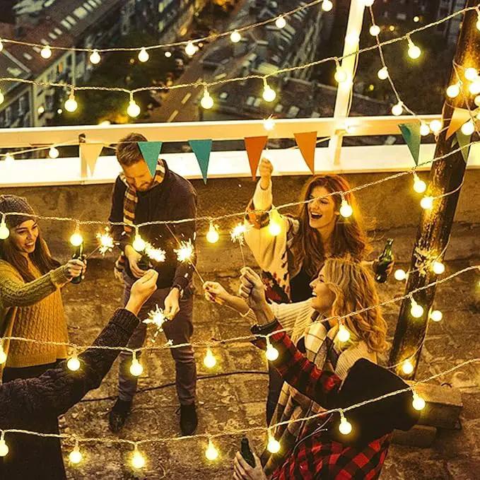 Globe String Lights Plug in 116 Ft. 200 LED 8 Modes with Remote,Waterproof Fairy String Lights for Indoor Outdoor Bedroom Party Wedding Garden Christmas Tree Decor,Warm White by GreenHaven Gardens