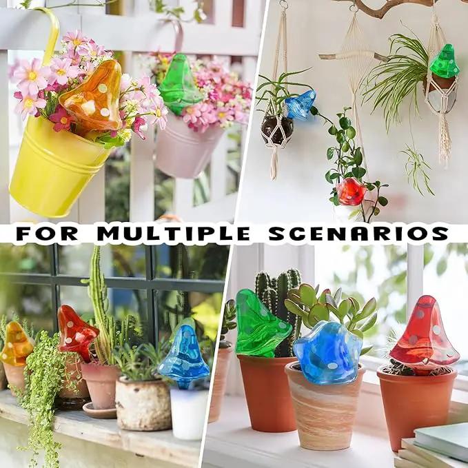 Plant Self Watering Globes Bulbs Planter Insert Automatic Plastic Watering Devices Plant Waterer Spikes for Indoor Outdoor,Self Irrigation System Lasts for One Week by GreenHaven Gardens