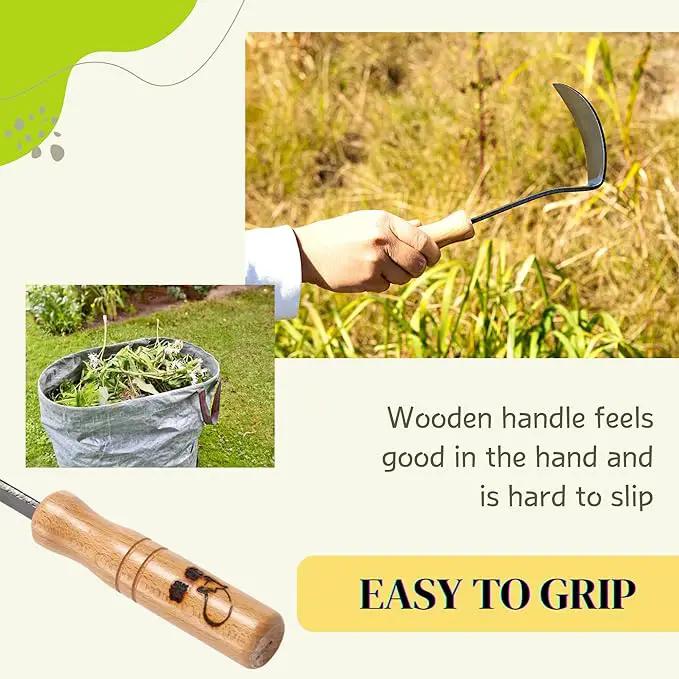 Japanese Gardening Tool Hand Weeder Kana Hoe Made in Japan by GreenHaven Gardens