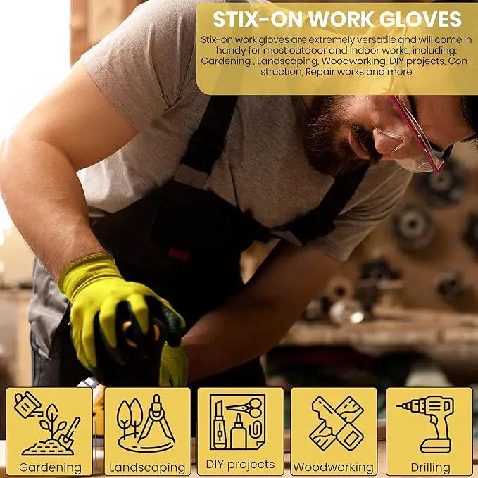 10 OR 20 Pairs Work Gloves–Heavy Duty Rubber Coated Safety Work Gloves–Multipurpose Gloves by GreenHaven Gardens
