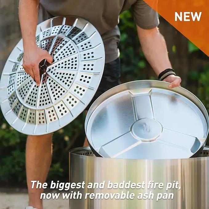 Solo Stove Yukon Essential Bundle | Portable Smokeless Fire Pit Stainless Steel for Wood Burning, Incl. Yukon Fire Pit, Lid and Stand, Diameter: 27in, Height: 19.8in, Weight: 40.35lbs by GreenHaven Gardens