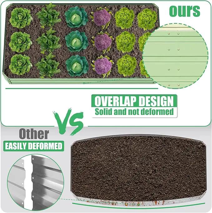 SnugNiture Galvanized Raised Garden Bed 6x3x2FT Outdoor Large Metal Planter Box Steel Kit for Planting Vegetables, Flowers by GreenHaven Gardens