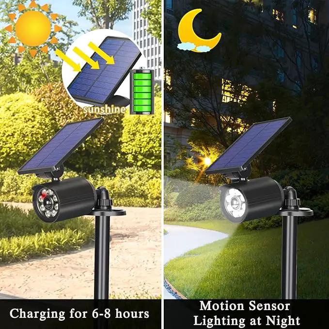 Solar Lights Outdoor Motion Sensor Flood Lights IP67 Waterproof 3600mAh Security Light for Front Door,Garage, Driveway, Yard, Deck(2pack) by GreenHaven Gardens