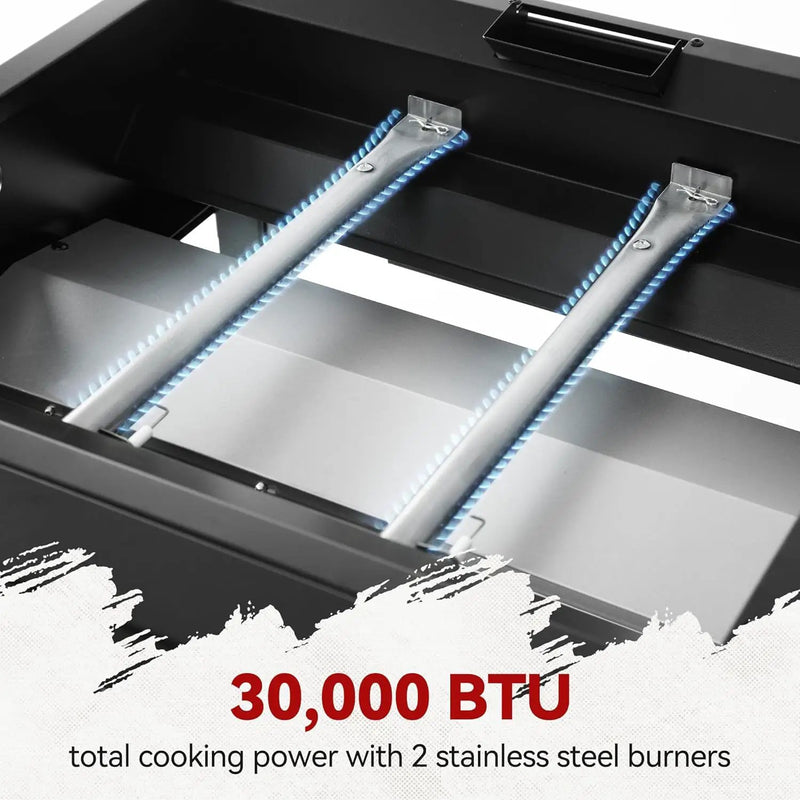 Royal Gourmet GB2000N 2 Burner Propane Gas Griddle, 23 Inch Flat Top Grill with 450 Sq. In. Cooking Area for Backyard and Tailgating, Black by GreenHaven Gardens