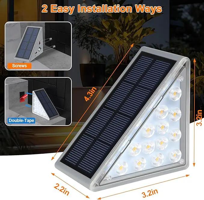 Solar Step Lights for Outside, Waterproof IP67, 12 Pack, Outdoor LED Step Lights, Decor for Stair, Deck, Front Step, Patio, Garden by GreenHaven Gardens