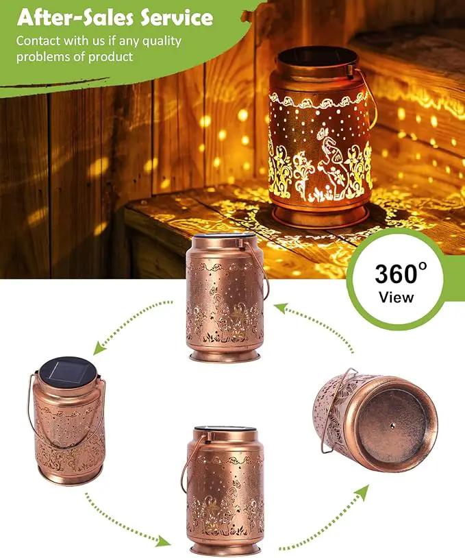 Nacome Elephant Solar Lantern for Garden Decor: Waterproof Hanging Metal Decoration with LED Lights for Yard Lawn Porch Patio Landscape Pathway – Birthday Gifts for Mom Grandma Women by GreenHaven Gardens