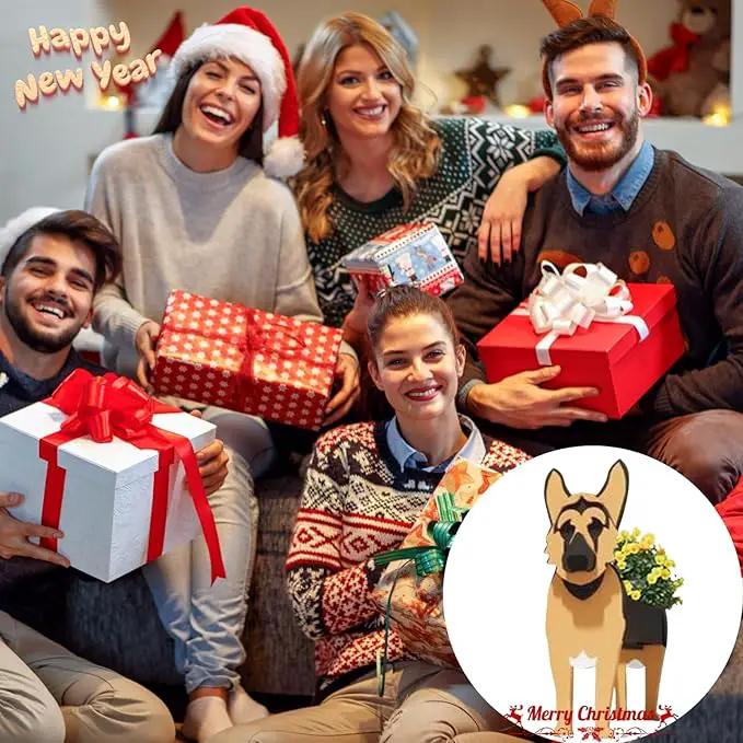 German Shepherd Dog Planter Plant Pots,Cute Garden Dog Flower Planter,Large Dog Planters Birthday Gifts for Women,Office,Indoor/Outdoor Decor（9.84 * 6.77 * 17in） by GreenHaven Gardens