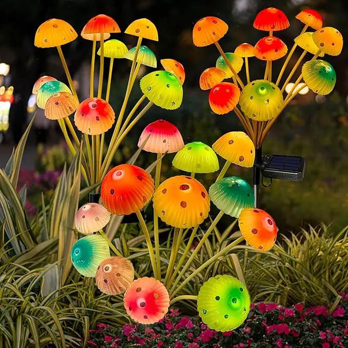 Solar Garden Lights, 2 Pack Solar Mushroom Lights Outdoor, Gifts for Woman Mom Grandmom Mothers Day, Upgraded 24LED Mushroom Flower Light Yard Decor Outside Waterproof for Lawn Front Porch Patio by GreenHaven Gardens