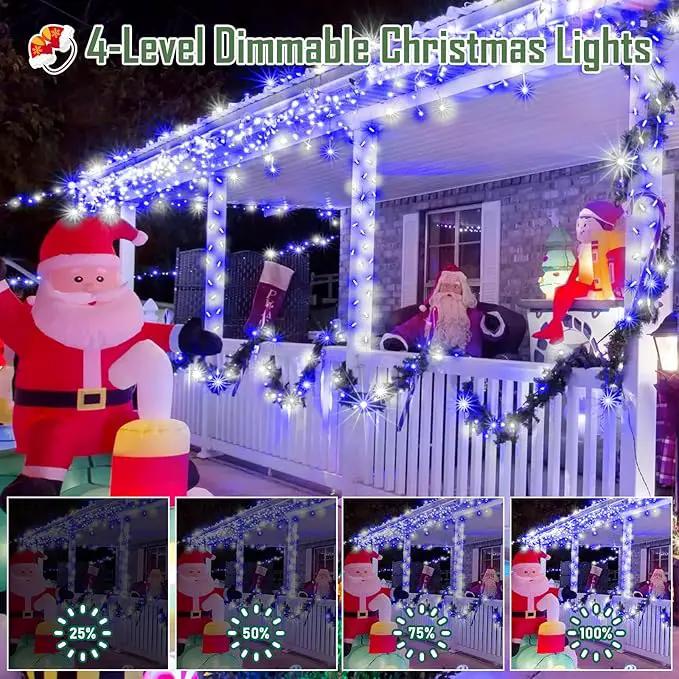 Heceltt 1600 LED 630 FT String Lights Outdoor, 8 Modes Christmas Lights, IP44 Waterproof Led String Lights with Timer and Memory for Christmas Home Party Tree Decorations (Blue and White) by GreenHaven Gardens