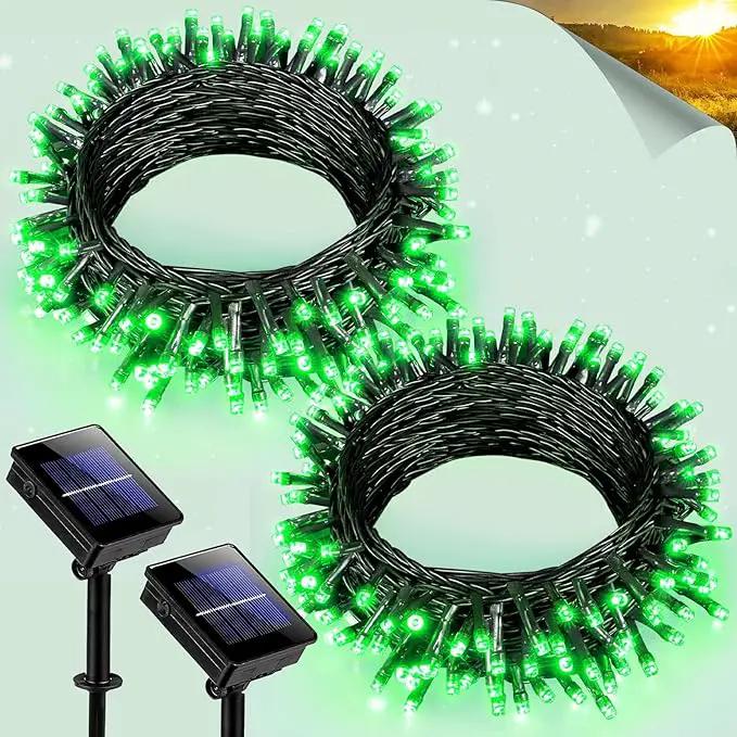 2 Pack Solar String Lights for Outside, Each 40Ft 120 LED Solar Lights Outdoor, 8 Modes Waterproof Solar Powered Twinkle Light for Backyard Patio Tree Party Garden Wedding Decoration, Green by GreenHaven Gardens