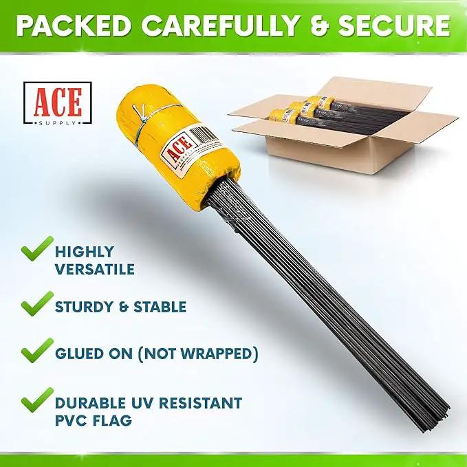 Yellow Marking Flags 1000 Pack - 4x5x15 Inch Yellow Flags for Yard - Markers For Lawn, Irrigation, Landscaping, Survey & Sprinkler Head Marking by GreenHaven Gardens