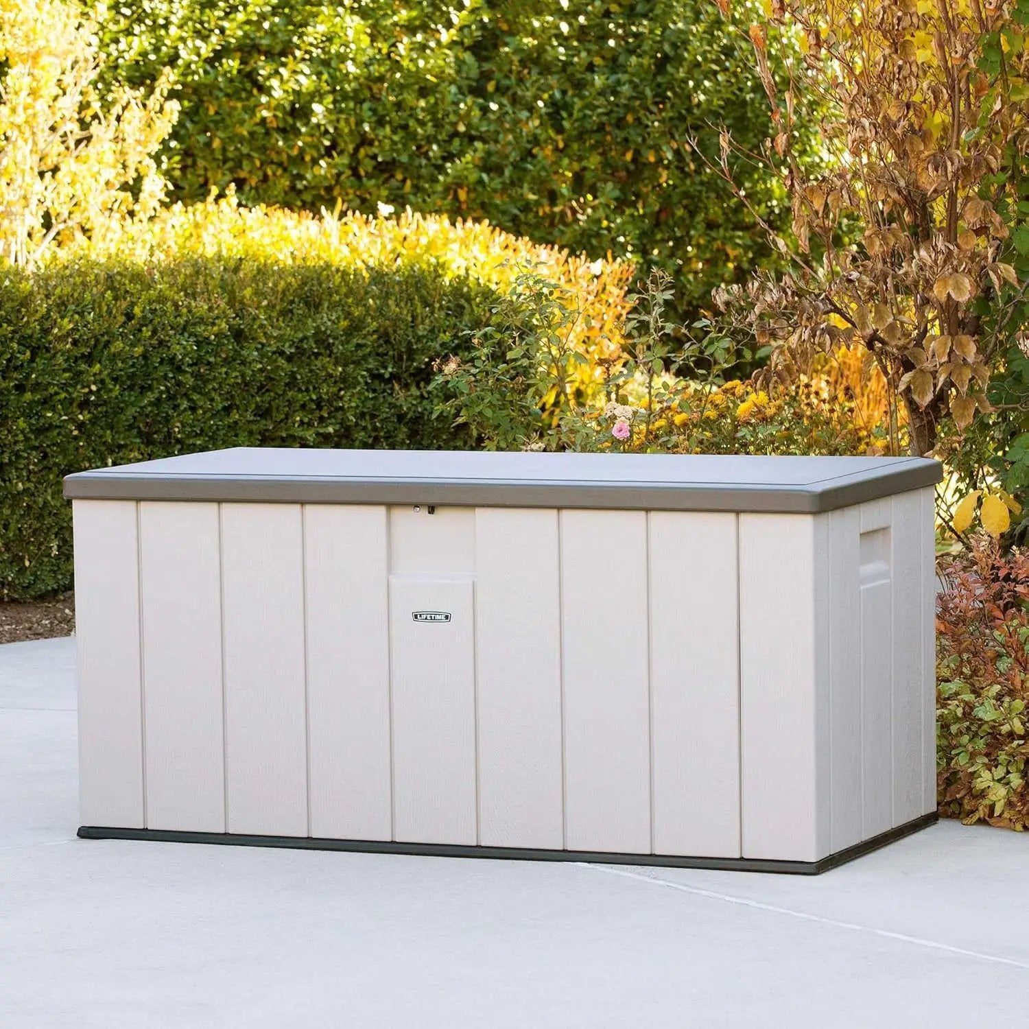 LIFETIME 60254 Heavy-Duty Outdoor Storage Deck Box, 150 Gallon, Desert Sand/Brown by GreenHaven Gardens