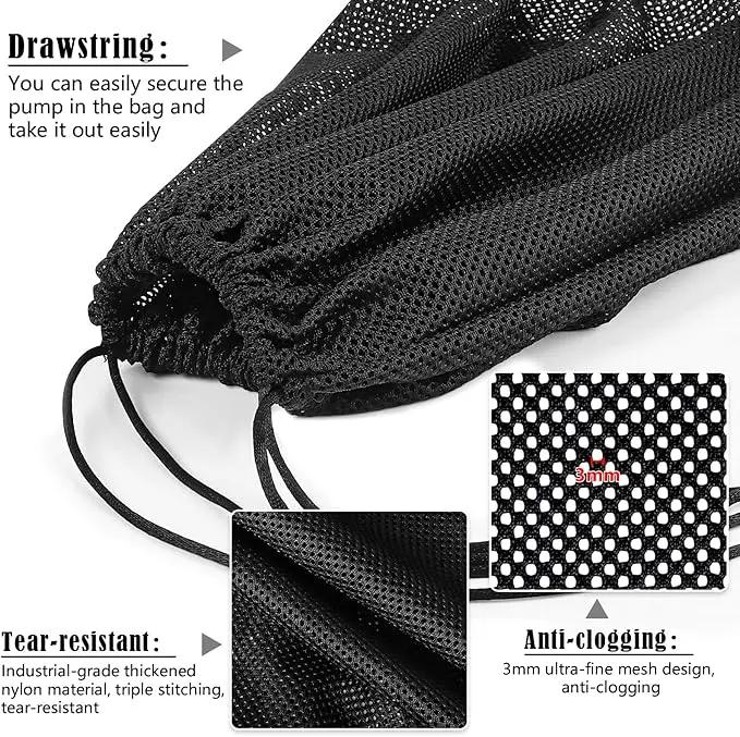 2 PCS Pond Pump Filter Bag, 10 Inch Pond Filter Box with Drawstring, Anti-Clogging Pump Barrier Bag Pump Mesh Bag for Outdoor Water Ponds Filters Pond Biological Filters by GreenHaven Gardens