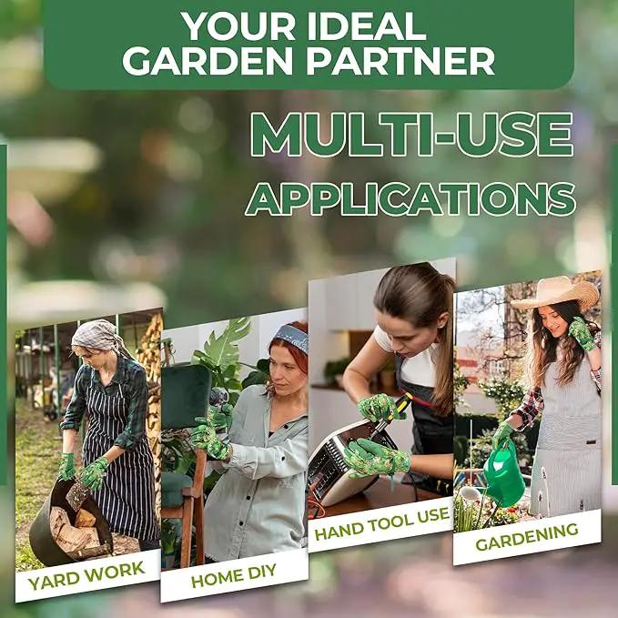 HLDD HANDLANDY Work Gloves for Women and Ladies, Leather Gardening Gloves Flexible Mechanic Working Gloves by GreenHaven Gardens