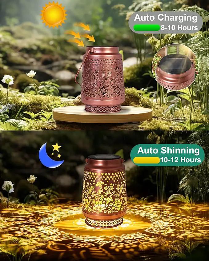 Hummingbird Solar Lanterns Outdoor Waterproof, Mothers Day Gifts Birthday Gifts for Women Mom Grandma Sister, Hanging Solar Lantern Garden Decor for Outside Yard Patio Porch Pathway Lawn Balcony by GreenHaven Gardens