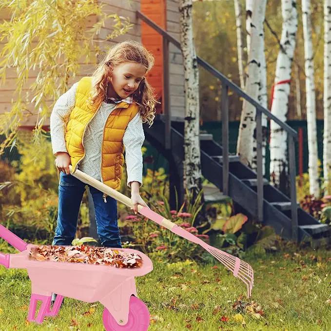 Kids Gardening Tools Outdoor Toys Set Backyard Play with Wheelbarrow Educational STEM Learning Pretend Toys Outdoor Indoor for Toddlers Kids Boys Girls by GreenHaven Gardens