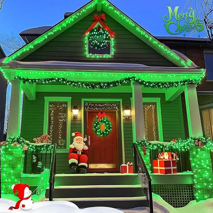 JMEXSUSS 500 LED Green St Patricks Day Lights, 8 Modes Christmas Lights Outdoor Plug in, 173ft Green String Lights for Christmas Party Xmas St Patricks Day Decorations by GreenHaven Gardens
