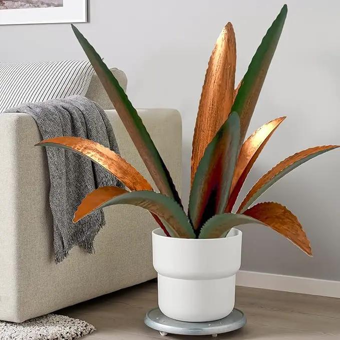 DIY Metal Agave Plant Art Yard Tequila Art Sculpture, Tequila Rustic Garden Sculpture Statue Outdoor Decor,Agave Metal Plants for Yard, Garden Lawn Ornaments (9 Leaves -Green) by GreenHaven Gardens