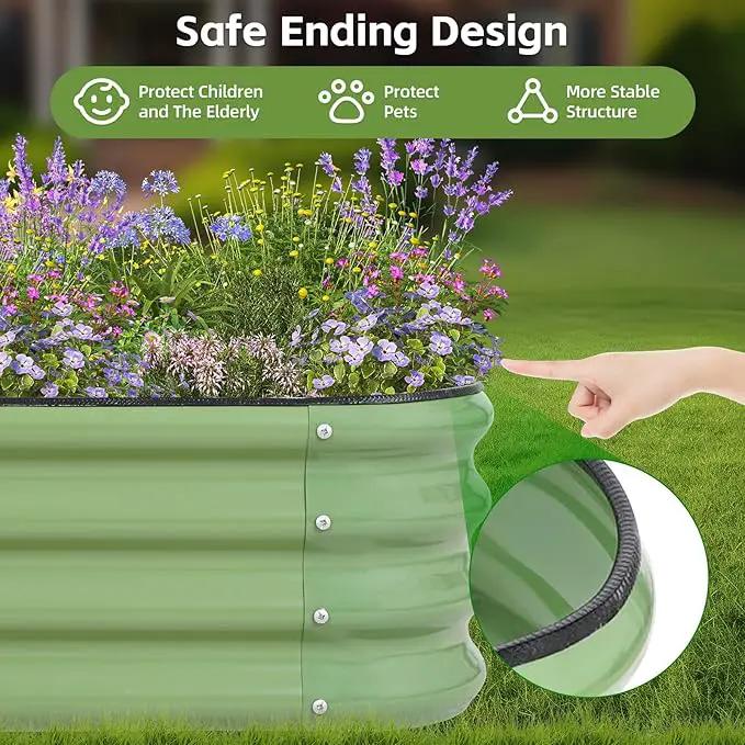 3-in-1 Modular Raised Garden Bed Kit - Adjustable Sizes (4x2x1ft, 3x3x1ft, 5x1x1ft) - Heavy-Duty Galvanized Steel Planter Box with Bracing Rods & Gloves for Vegetables, Fruits, Flowers by GreenHaven Gardens