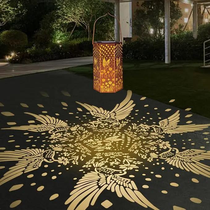 2 Pack Hummingbird Solar Lanterns Outdoor Waterproof - Birthday Gifts for Women, Men, Mom, Solar Lights Outdoor Hanging Garden Decor for Outside, Patio, Outdoor, Yard, Lawn, Balcony by GreenHaven Gardens