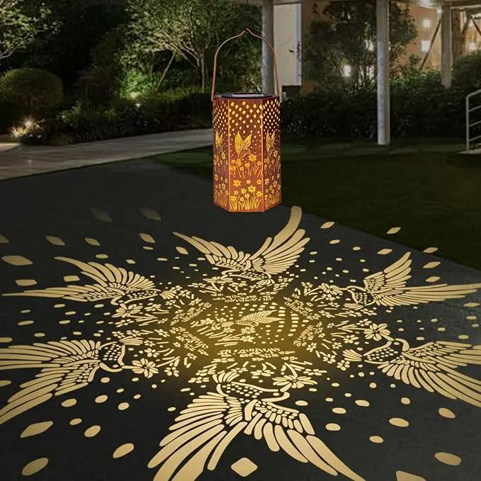 4 Pack Hummingbird Solar Lanterns Outdoor Waterproof - Birthday Gifts for Women, Men, Mom, Solar Lights Outdoor Hanging Garden Decor for Outside, Patio, Outdoor, Yard, Lawn, Balcony by GreenHaven Gardens