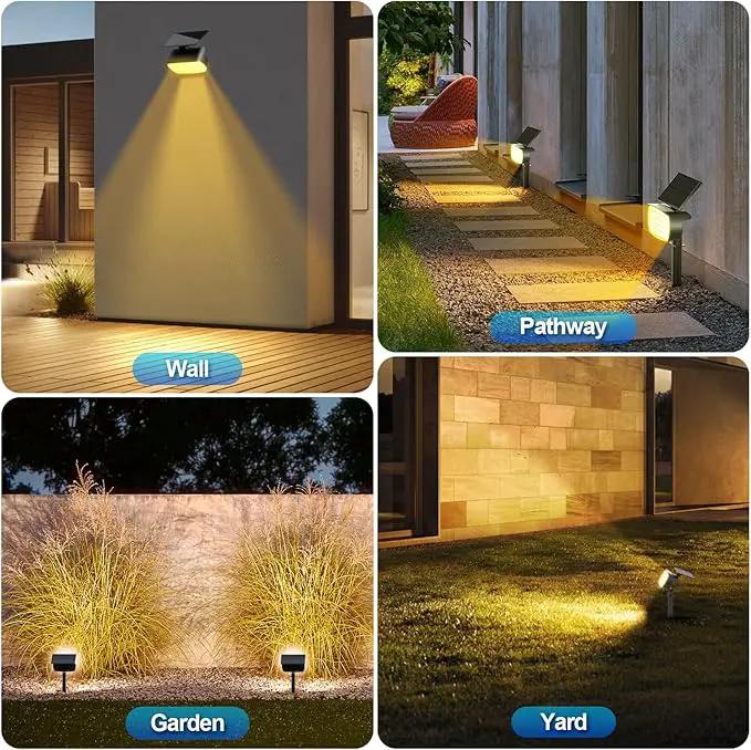 108 LED Solar Spot Lights Outdoor, Solar Lights Outdoor IP65 Waterproof, 3 Modes Solar Landscape Spotlights, Large Solar Panel Solar Powered Lights for Garden Yard Pathway(Warm White/6 Pack) by GreenHaven Gardens