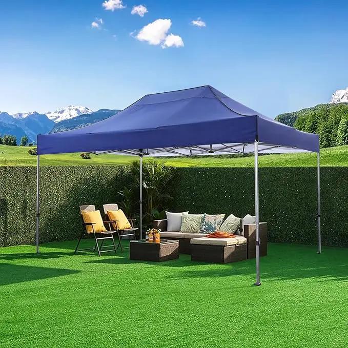 COBIZI 10x15 Heavy Duty Pop up Canopy Tent Easy Up Commercial Outdoor Canopy Wedding Party Tents for Parties All Season Wind & Waterproof Gazebo with Carry Bag, Dark Blue(Frame Thickened) by GreenHaven Gardens