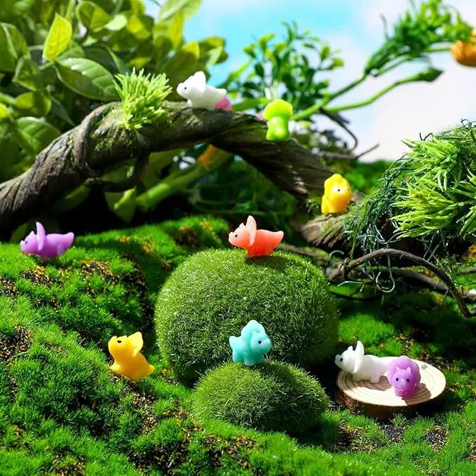 Soaoo 120 Pcs Mini Dinosaur Figures Mini Resin Dinosaur Figures Tiny Resin Animals Miniature Fairy Figurines Cute Micro for Ornaments DIY Fairy Miniature Garden Moss Landscape Craft for Home Decor by GreenHaven Gardens