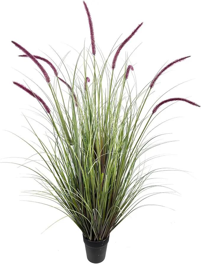 Artificial Plant 47in(1pack) Tall Artificial Grass Plant,Faux Plants Indoor Home Decorative Artificial Plants & Flowers in Pot Fake Plant, House Plant Indoor by GreenHaven Gardens