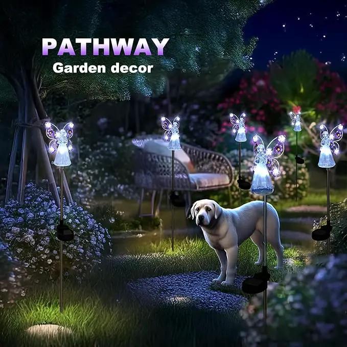 Solar Angels for Cemetery, Fairy Angel Solar Powered Fairy Waterproof Light, 2pcs LED Outdoor Decorative Light, Grave Decorations for Cemetery, Solar Lights for Outside Gardening Supplies by GreenHaven Gardens