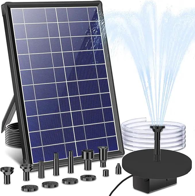 Biling 7.5W Solar Water Pump Outdoor, Solar Pond Pump Solar Fountain with DIY 5ft Tubing for Samll Ponds, Garden Pool and Bird Bath by GreenHaven Gardens