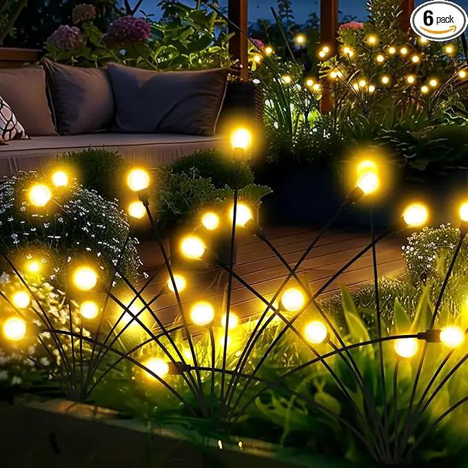 Solar Garden Lights, 60 LED Firefly Garden Lights Solar Outdoor, Solar Lights for Outside Sway by Wind,Solar Lights Outdoor Waterproof for Christmas Yard Patio Pathway Decoration (6 Pack) by GreenHaven Gardens