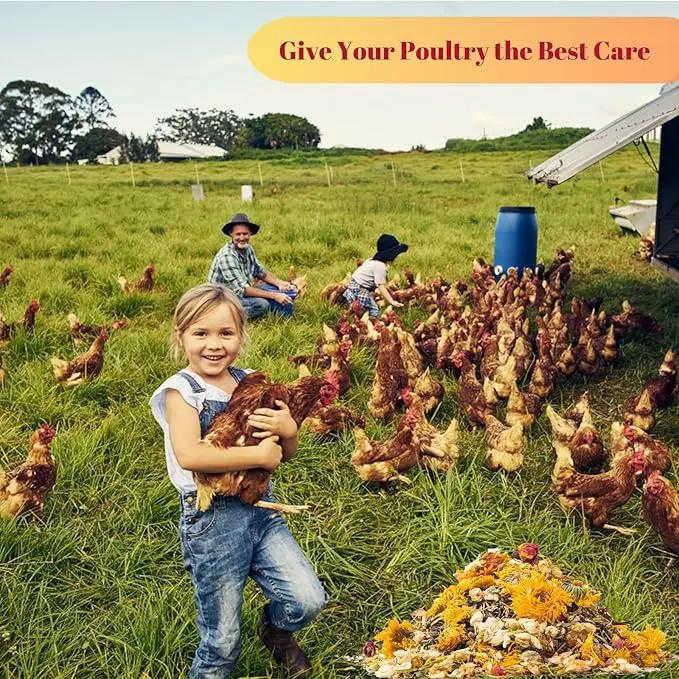 21 oz Chicken Nesting Herbs Flowers - 1.3lb Poultry Blend Herbs 12 Premium Nesting Box Herbs for Chicken Coop Refresher Boost Egg Laying Hens Herb Supplement for Backyard by GreenHaven Gardens