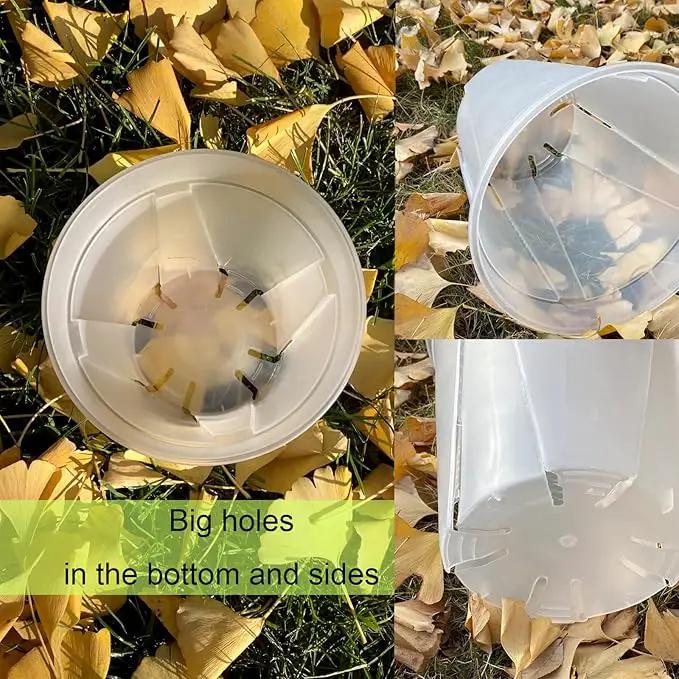 Large Clear pots for Plants,10 Sets 5/6/7/8/9 inch Thick Plastic Nursery pots for Plants with Drainage Holes for Monstera Plant Live,Succulents etc - Indoor and Outdoor use by GreenHaven Gardens