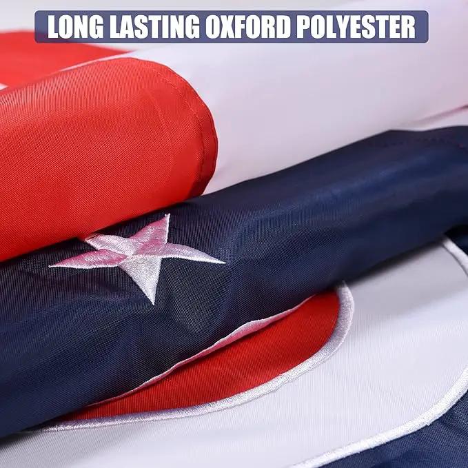 Ohio State Flag 3x5 Ft, Deluxe Embroidered Heavy Duty Polyester Durable OH Outside Flags, Indoor/Outdoor, Sewn Stripes and Brass Grommets by GreenHaven Gardens