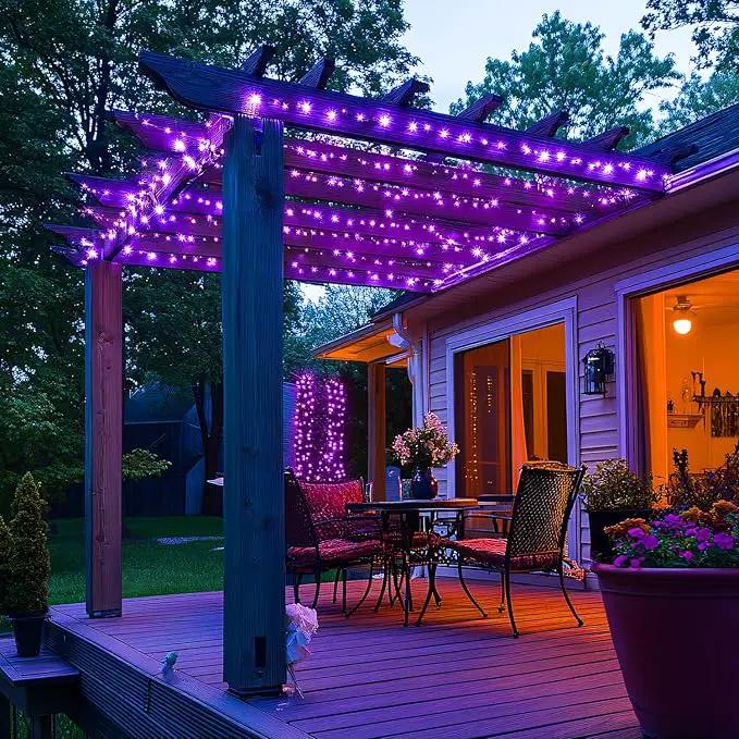 JMEXSUSS 400 LED Halloween Lights, 8 Modes Purple String Lights Indoor,132ft Purple Lights Outdoor Waterproof for Halloween, Christmas,Party,Xmas Tree Lights Decor, EXS-S-0400-R by GreenHaven Gardens
