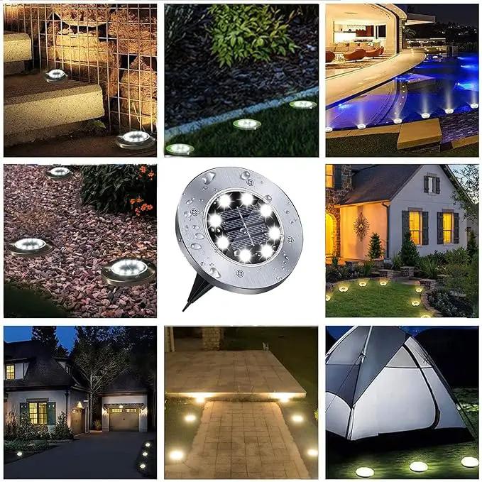Solar Ground Light, Waterproof Solar Garden Lights, Upgraded Outdoor Garden Waterproof Bright in-Ground Light, Landscape Lights for Pathway,Yard,Deck,Lawn,Patio,Walkway (16 Pack White Light) by GreenHaven Gardens