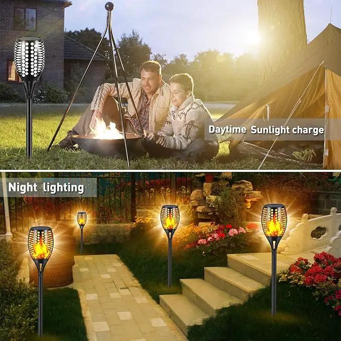Solar Lights Outdoor, 43" Waterproof Flickering Flames Torch Lights, Solar Landscape Decoration Lighting Auto On/Off Pathway Lights for Garden Patio Yard Christmas, 2 Packs by GreenHaven Gardens