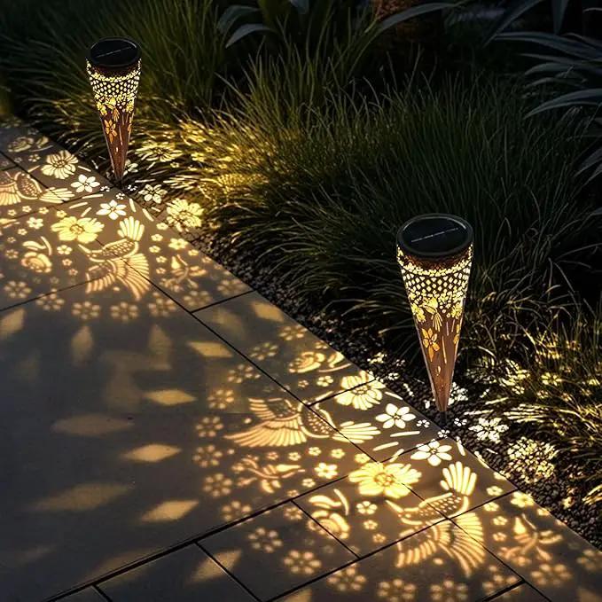 KAIXOXIN Solar Garden Lights, Metal Hummingbird Pathway Lights, Outdoor Landscape Lighting for Patio, Backyard, Walkway (Hummingbird, 4) by GreenHaven Gardens