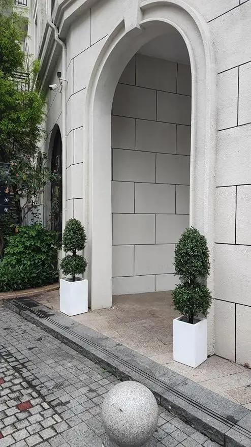 4ft Artificial Topiary Trees Boxwood Ball Shape Fake Trees Porch Decor, Outdoor Plants 2Pack by GreenHaven Gardens
