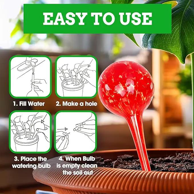 Besti Self-Watering Globes – 4-Pack Extra Large Watering Globes for Plants – Automatic Watering System for Potted Plants – Holds 380-400ml, Waters Plants Up to 2 Weeks (Set of 4 Extra Large) by GreenHaven Gardens
