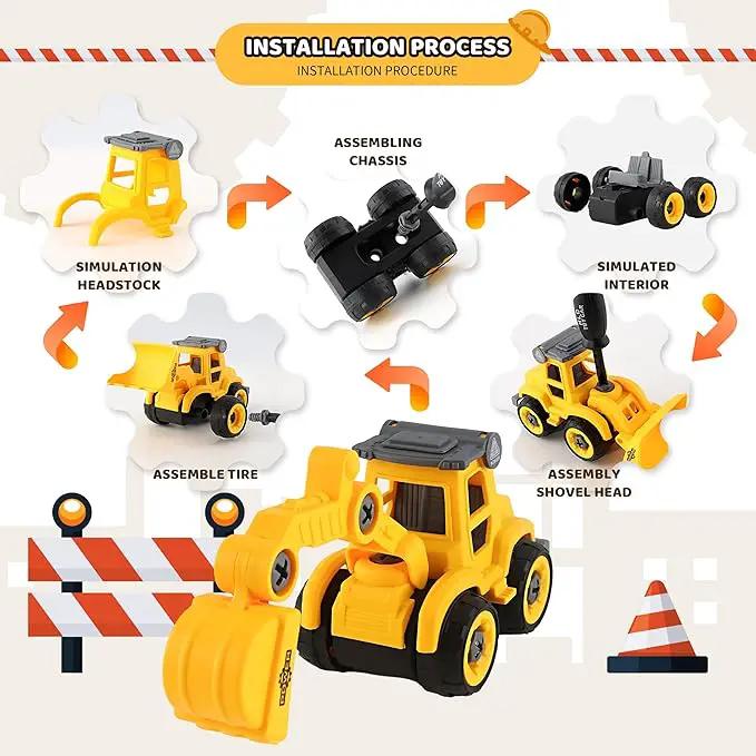 Asoxt 43-Piece Construction Sensory Playset – 2 lbs Play Sand, 4 DIY Trucks, Crane & Road Signs – Creative Sandbox Toy for Kids Ages 3+ by GreenHaven Gardens
