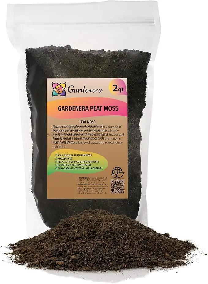 Premium Natural Sphagnum Peat Moss - Gardening Soil Amendment and Carnivorous Plant Soil Media by Gardenera (20 Quart) by GreenHaven Gardens