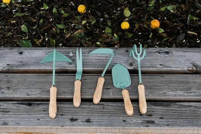 Barebones Japanese Weeding Hoe - Hoe Garden Tool - Durable Stainless Steel Hand Tool for Weeding and Digging (Ash/Mint) by GreenHaven Gardens